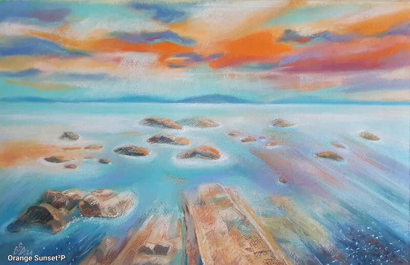 Tablouri in pastel cu peisaje.