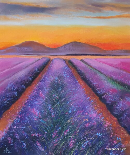 Tablouri in pastel cu peisaje.