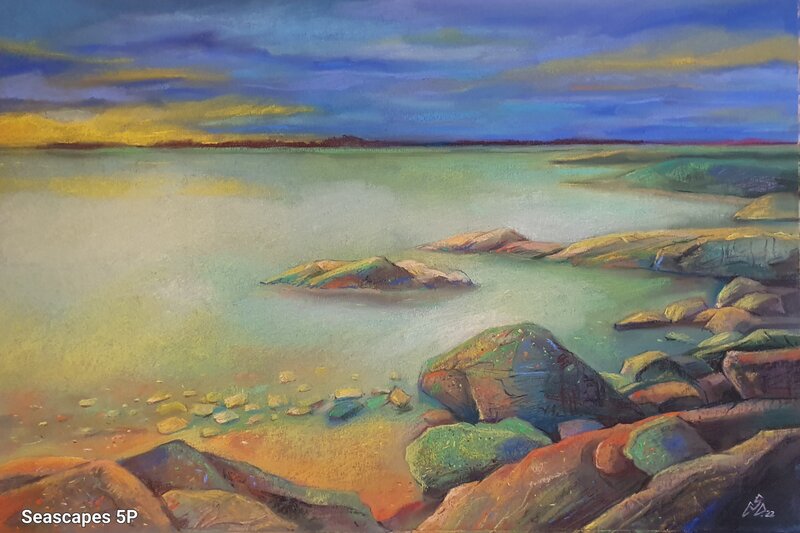 Tablouri in pastel cu peisaje.